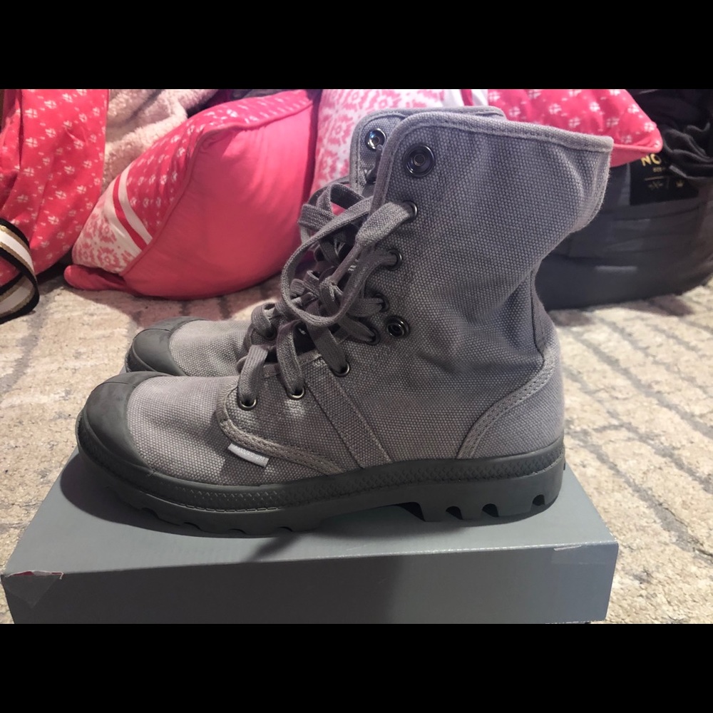 Palladium Grey Boots